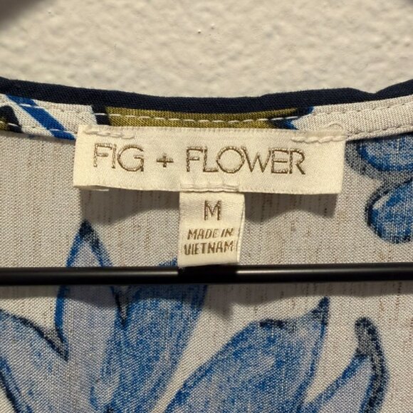 NWT Anthropologie FIG & FLOWER Linen Midi Dress - Medium - Picture 3 of 6